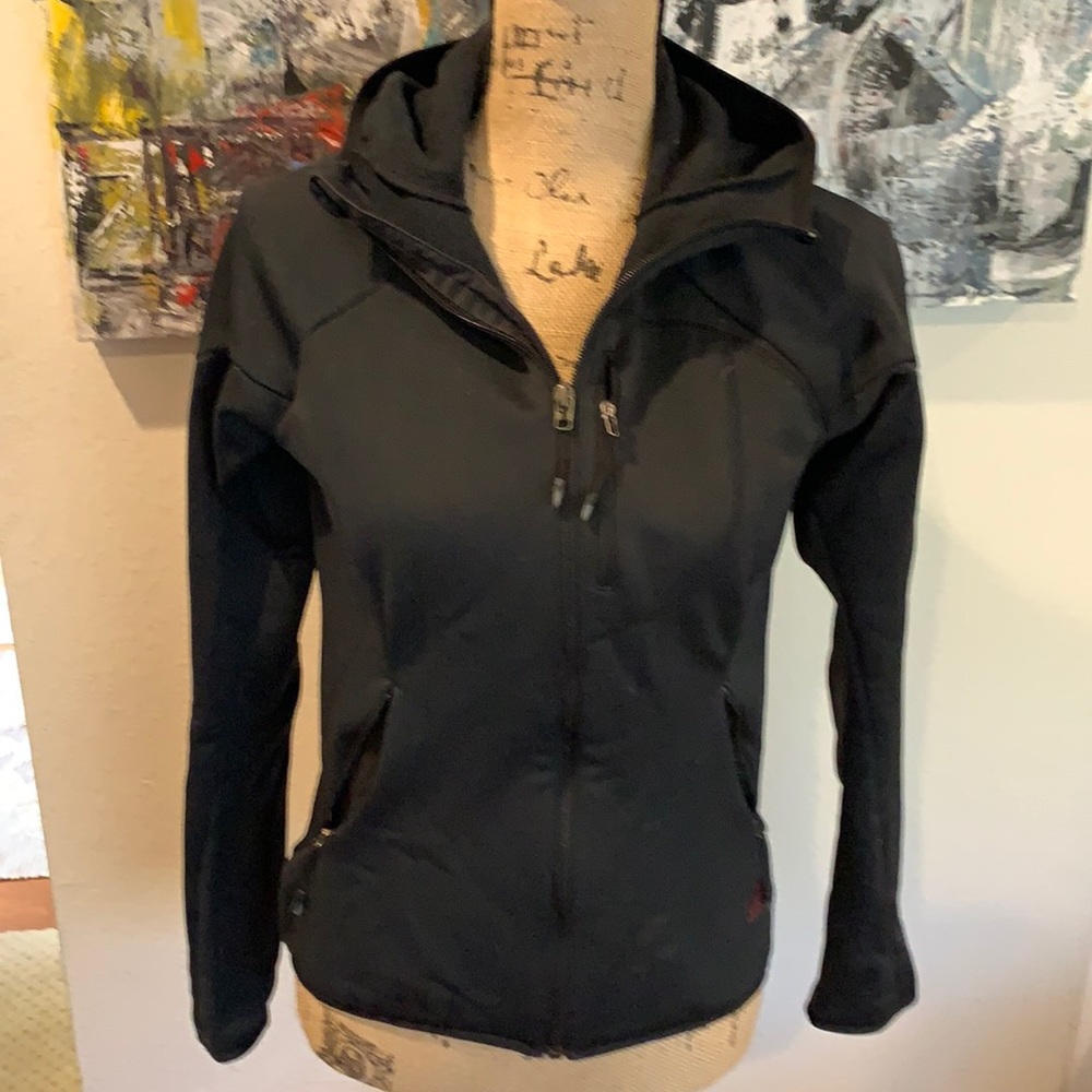 Adidas black medium weight jacket. Size 6